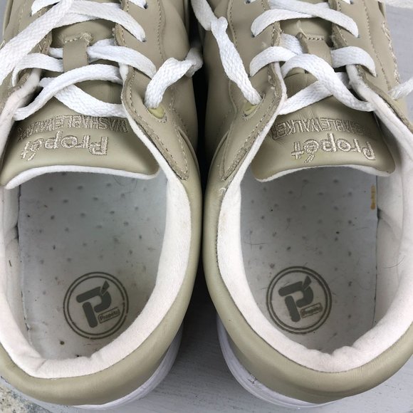 Propet Women's Size 10 AA (N) Washable Walker Tan White Lace-Up Sneakers Shoes - Picture 11 of 12
